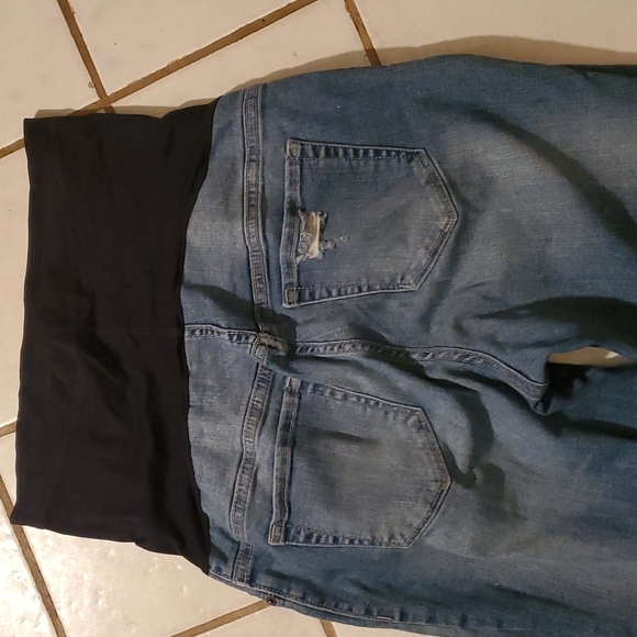 Liz Lange Maternity Jeans Womens Size S Jeggings Distressed Denim - Picture 8 of 12